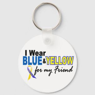 Down Syndrome I Wear Blue & Yellow For My Friend 2 Key Ring