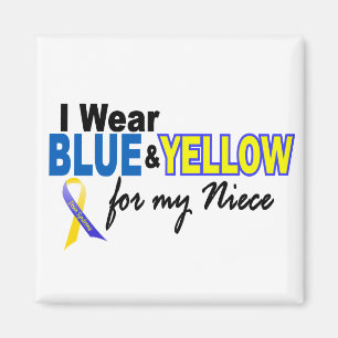 Down Syndrome I Wear Blue & Yellow For My Niece 2 Magnet