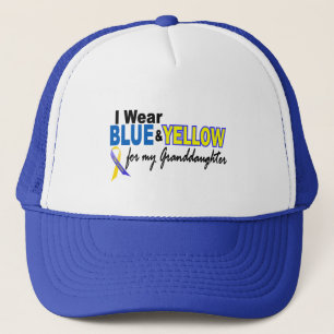 Down Syndrome I Wear Blue & Yellow Granddaughter 2 Trucker Hat