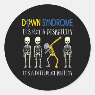 Down Syndrome Its A Different Ability Funny Down S Classic Round Sticker