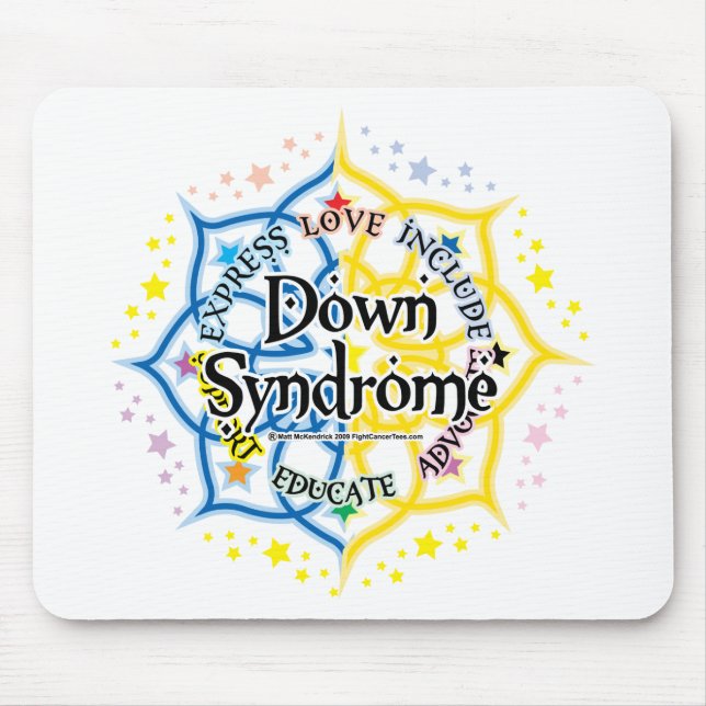 Down Syndrome Lotus Mouse Mat (Front)