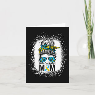 Down Syndrome Mum Life Messy Bun Down Syndrome Awa Card