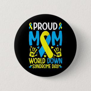 Down Syndrome Mum Ribbon World Down Syndrome Aware 6 Cm Round Badge