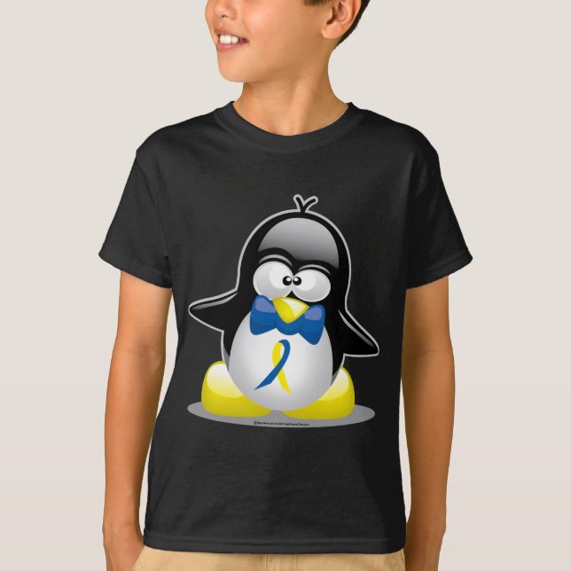 Down Syndrome Penguin T-Shirt (Front)