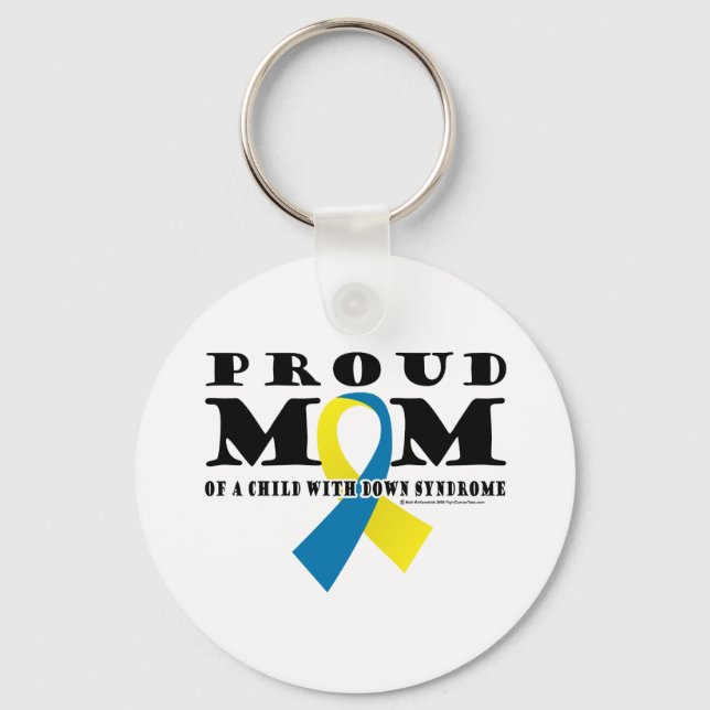 Down Syndrome Proud Mum Key Ring (Front)