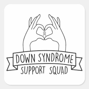 Down Syndrome Support Squad Awareness Special Square Sticker