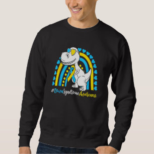 Down Syndrome T Rex Dinosaur Boys Kids Trisomy T2 Sweatshirt