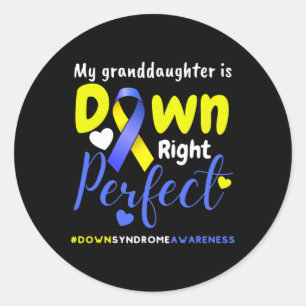Down Syndrome Tee  Classic Round Sticker