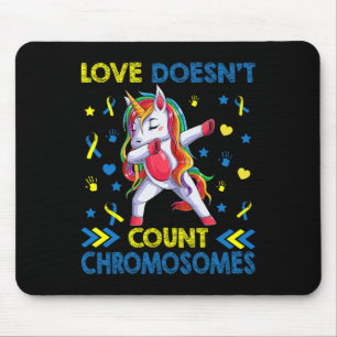 Down Syndrome Unicorn Love Doesn't Count Chromosom Mouse Mat