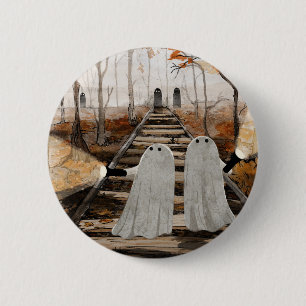 Down The Haunted Tracks 6 Cm Round Badge