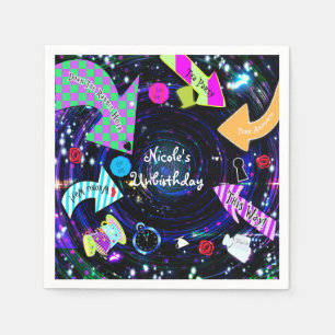 Down the Rabbit Hole Alice in Wonderland Party Napkin