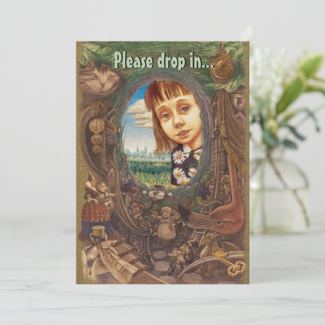 Down the Rabbit Hole Invitation (Standing Front)