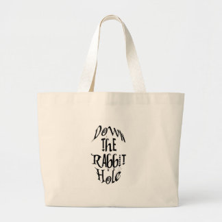 Down the Rabbit Hole Large Tote Bag