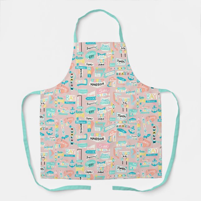 Down the Shore NJ Beach Themed Apron (Front)