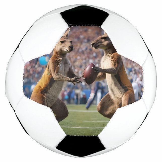 "Down Under Action: Kangaroos Playing Aussie Rules Football (Front)
