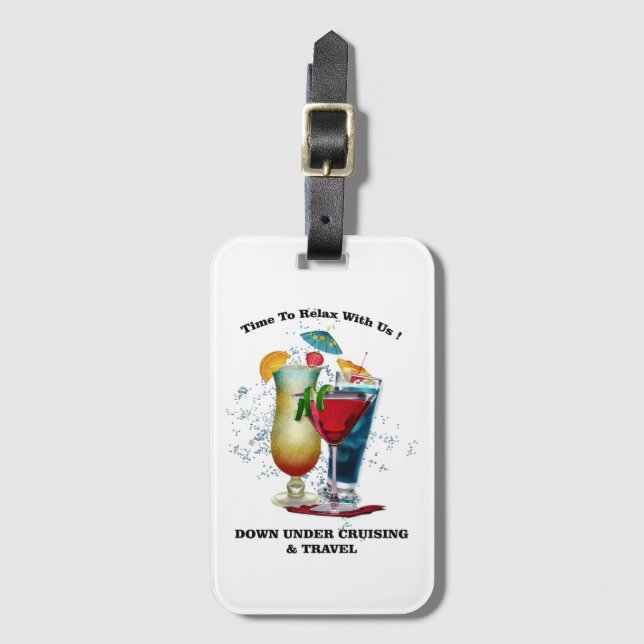 Down Under Cruising & Travel Luggage Tag (Front Vertical)