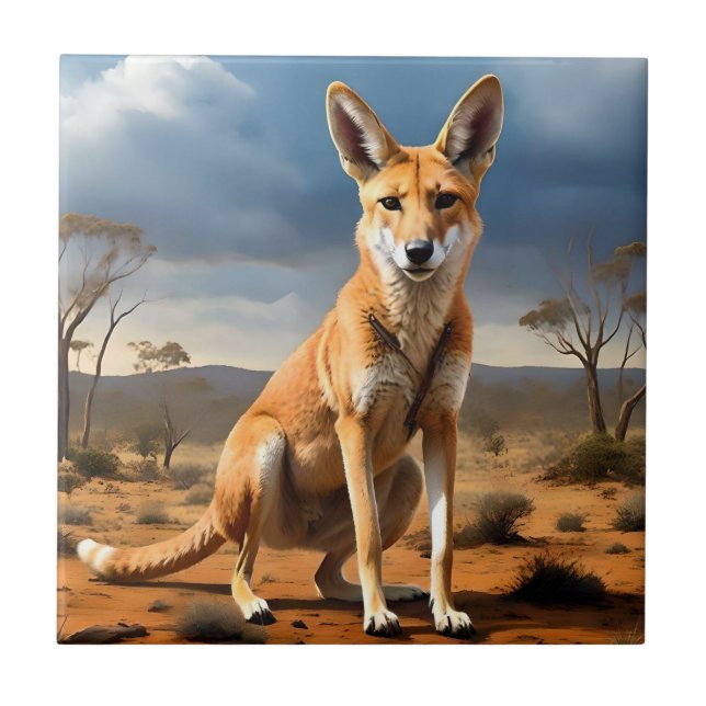 **"Down Under Delight: The Kangaringo Design"** Tile (Front)