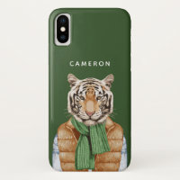 Down Vest Tiger | Add Your Name