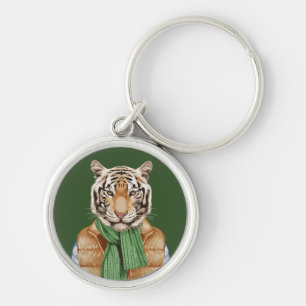 Down Vest Tiger Key Ring