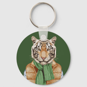 Down Vest Tiger Key Ring