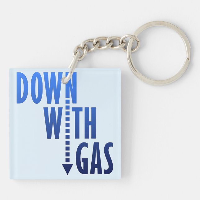 Down With Gas Key Ring (Back)