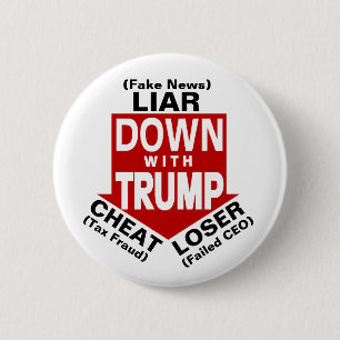 Down with Trump 6 Cm Round Badge