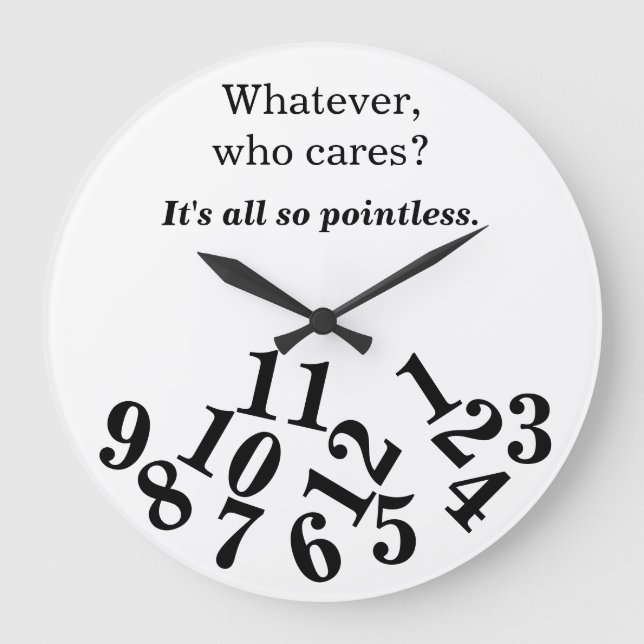 Downer, It's all so pointless Clock (Front)