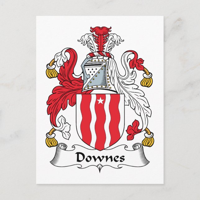 Downes Family Crest Postcard (Front)