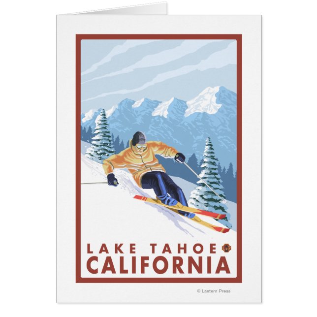 Downhhill Snow Skier - Lake Tahoe, California (Front)