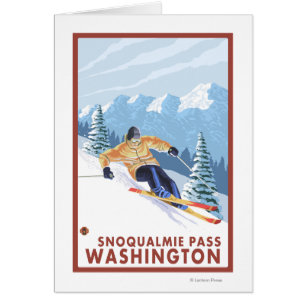 Downhhill Snow Skier - Snoqualmie Pass, WA