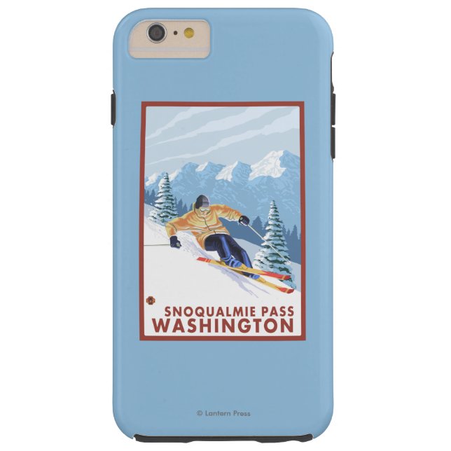 Downhhill Snow Skier - Snoqualmie Pass, WA Case-Mate iPhone Case (Back)
