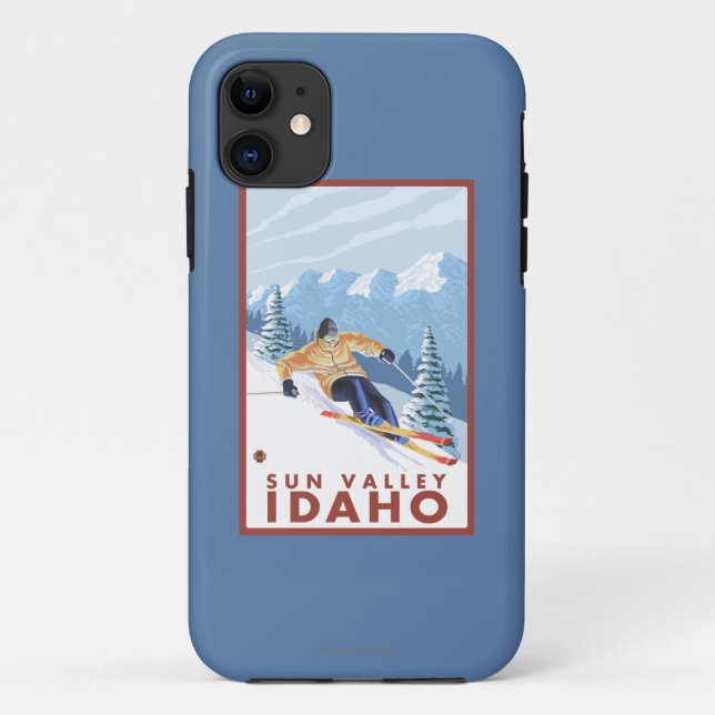 Downhhill Snow Skier - Sun Valley, Idaho Case-Mate iPhone Case (Back)