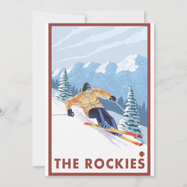 Downhhill Snow Skier - The Rockies (Front)