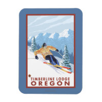 Downhhill Snow Skier - Timberline Lodge, Oregon