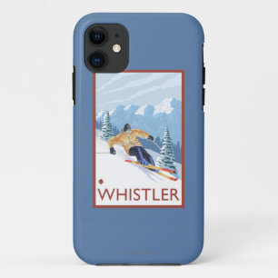 Downhhill Snow Skier - Whistler, BC Canada iPhone 11 Case