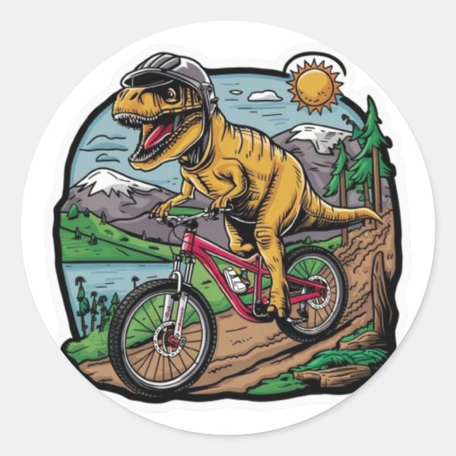 Downhill Adventure: Colourful Vector Art Sticker  (Front)