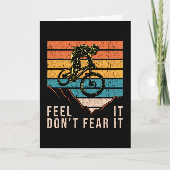 Downhill Bike Bicycle Card (Front)