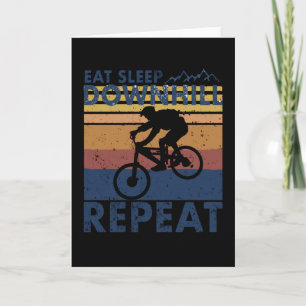 Downhill Bike MTB Bike Wheel Saying Gift Card