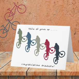 Downhill Bike Racing Congrats Graduate Card