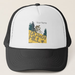 Downhill Biker For Dirt And Bicycle Vintage MTB Trucker Hat