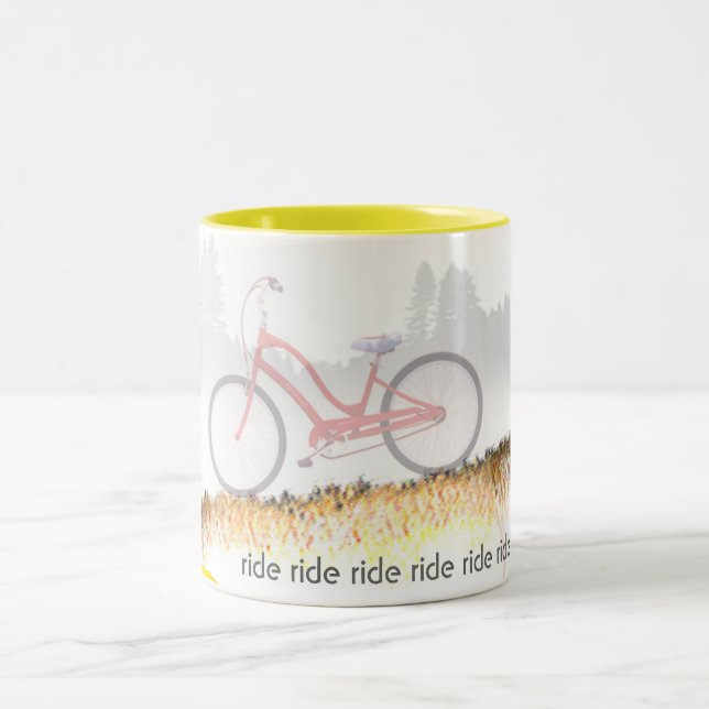 Downhill Cruiser Two-Tone Coffee Mug (Center)