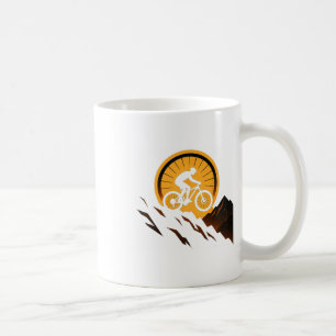 Downhill Cycling Design Sunset Ride Trail Explorer Coffee Mug