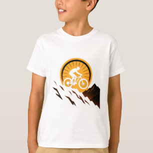 Downhill Cycling Design Sunset Ride Trail Explorer T-Shirt