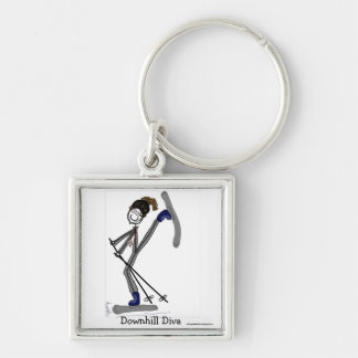 Downhill diva keychain