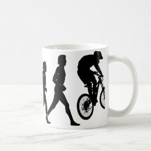 Downhill evolution coffee mug
