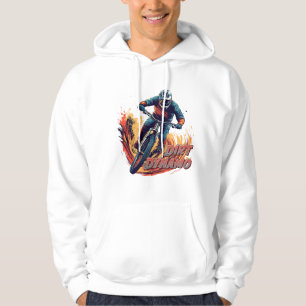 Downhill Graphic and Text Hoodie