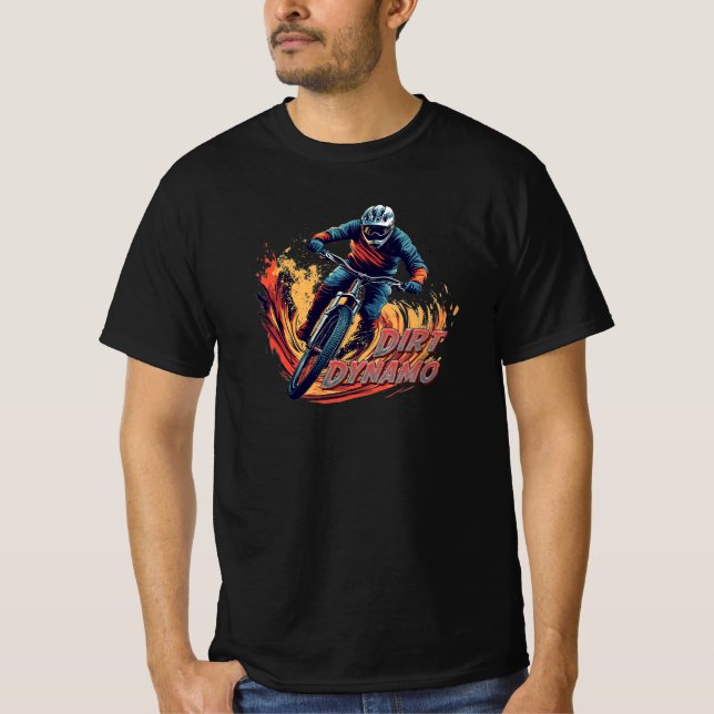 Downhill Graphic and Text T-Shirt (Front)