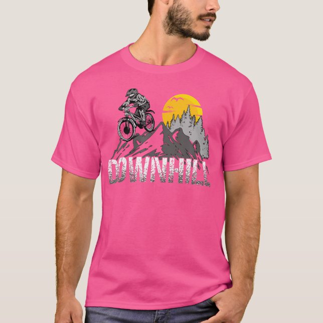 Downhill Mauntain Bike Mtb Wheel Racing Ride Bmx T-Shirt (Front)