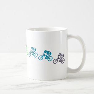 Downhill mountain bike jump coffee mug