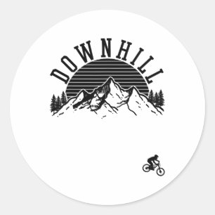 Downhill Mountain Bike - Mtb Mountain Biker Gift  Classic Round Sticker